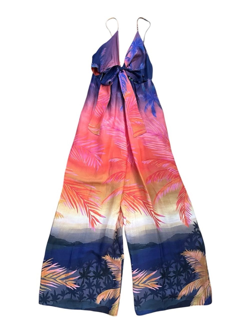 FARM Rio X Anthropologie Jungle Wide Leg Jumpsuit - Picture 3 of 10